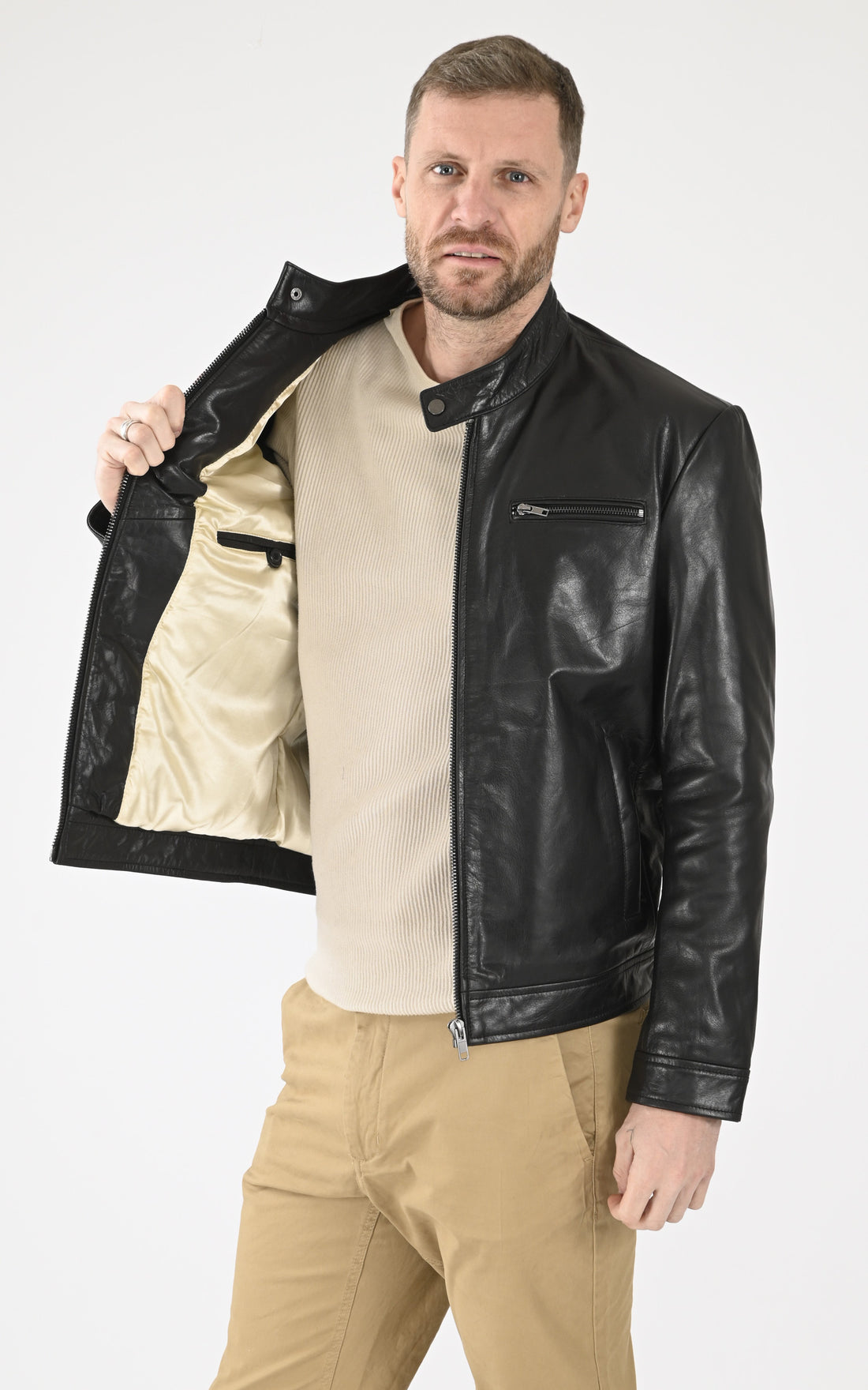 A &quot;RETRO&quot; Noir Serge Pariente Blouson Homme opened photo