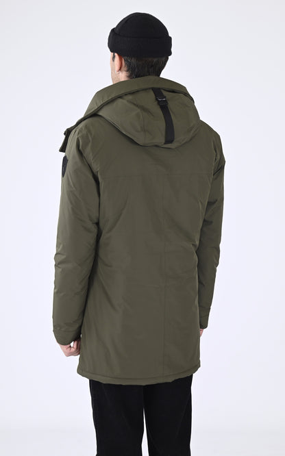 A &quot;PIERRE 3L&quot; Kaki Nobis 3/4 Doudoune Homme back photo