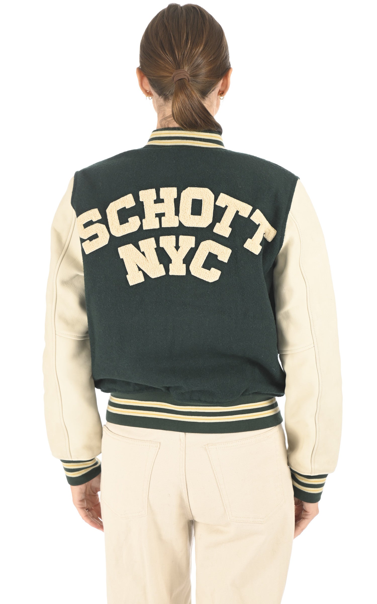 A "LCW6900" Vert Schott Blouson Femme back photo