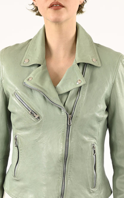 A &quot;OLYMPE 101964&quot; Vert de gris Rose Garden Blouson Femme details photo