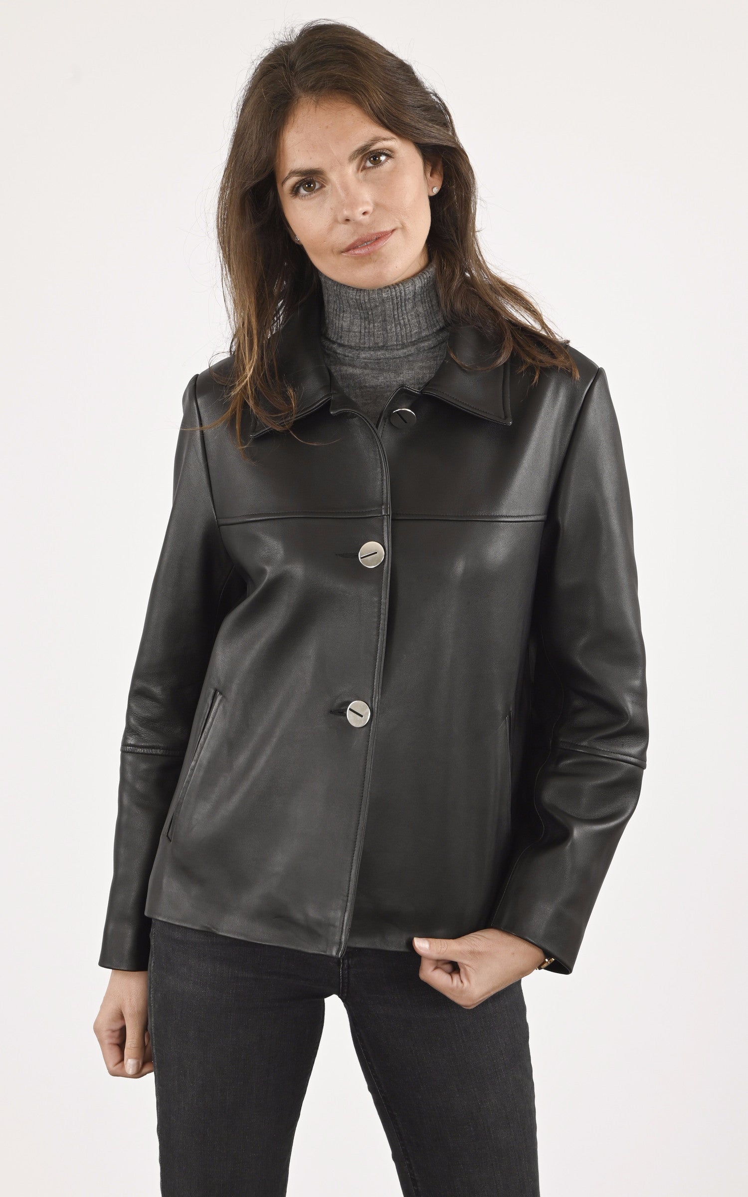 A &quot;SOLINA FF&quot; Noir La Canadienne Veste Femme closed photo 1