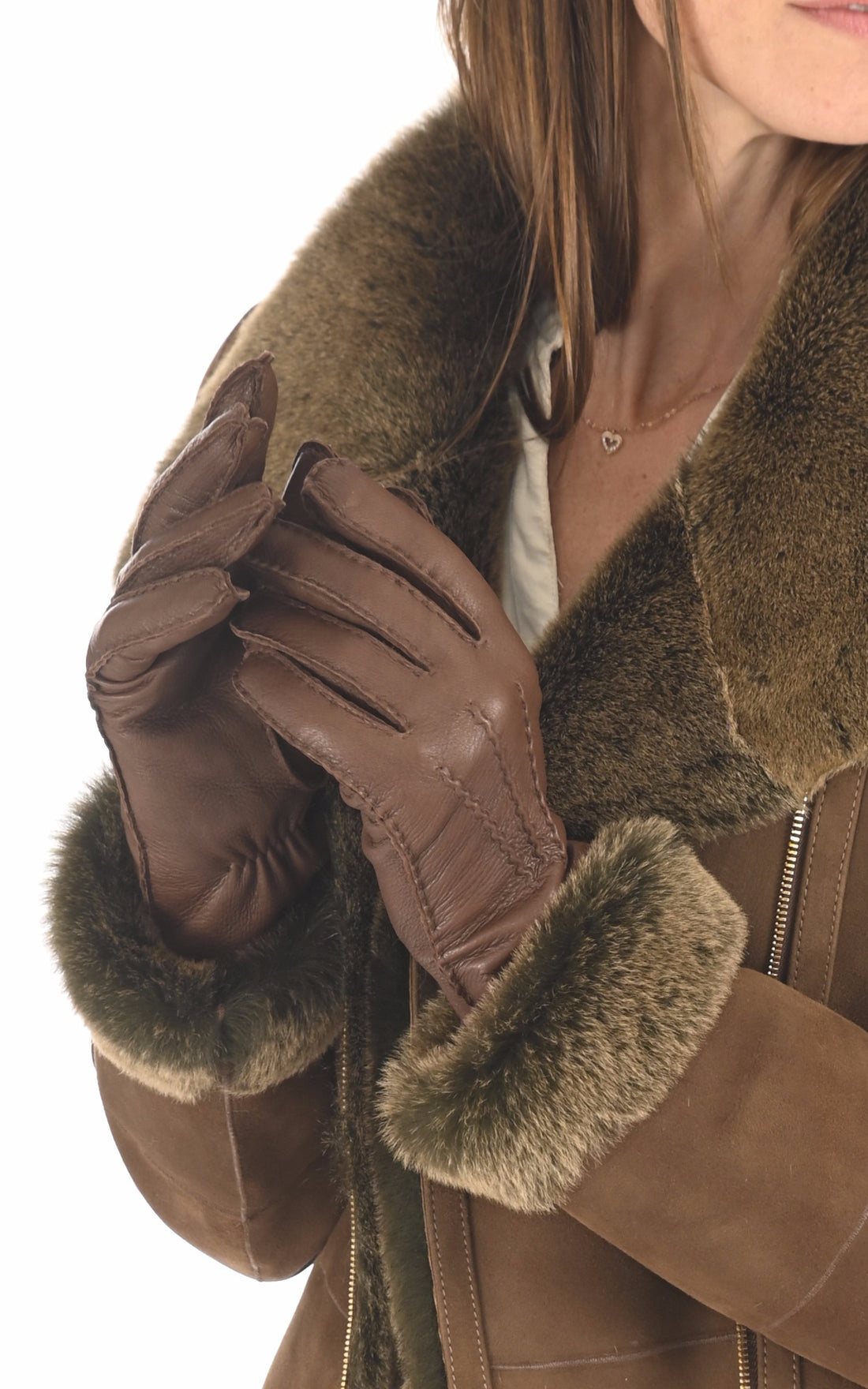 A &quot;10220 EMMA&quot; Marron Hestra Gants Femme closed photo