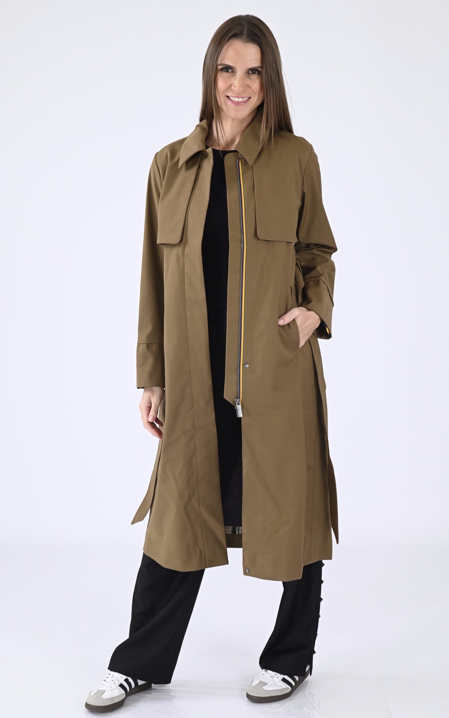 A &quot;JESEL TECH WOO K51365W&quot; Marron Clair K-Way Manteau Femme closed photo 2