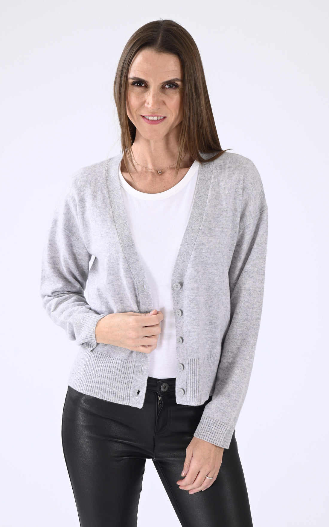 A &quot;SONORI 4401012&quot; Gris Notshy cardigan Femme opened photo