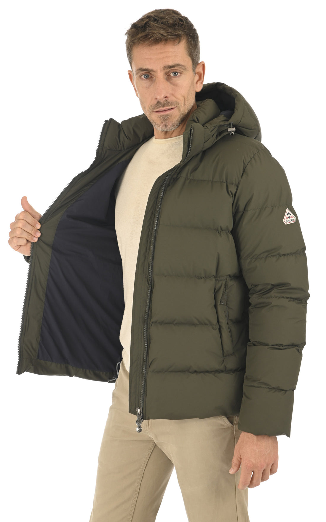 A &quot;SPOUTNIC RIPSTOP&quot; Deep khaki Pyrenex Bl Doudoune Homme opened photo