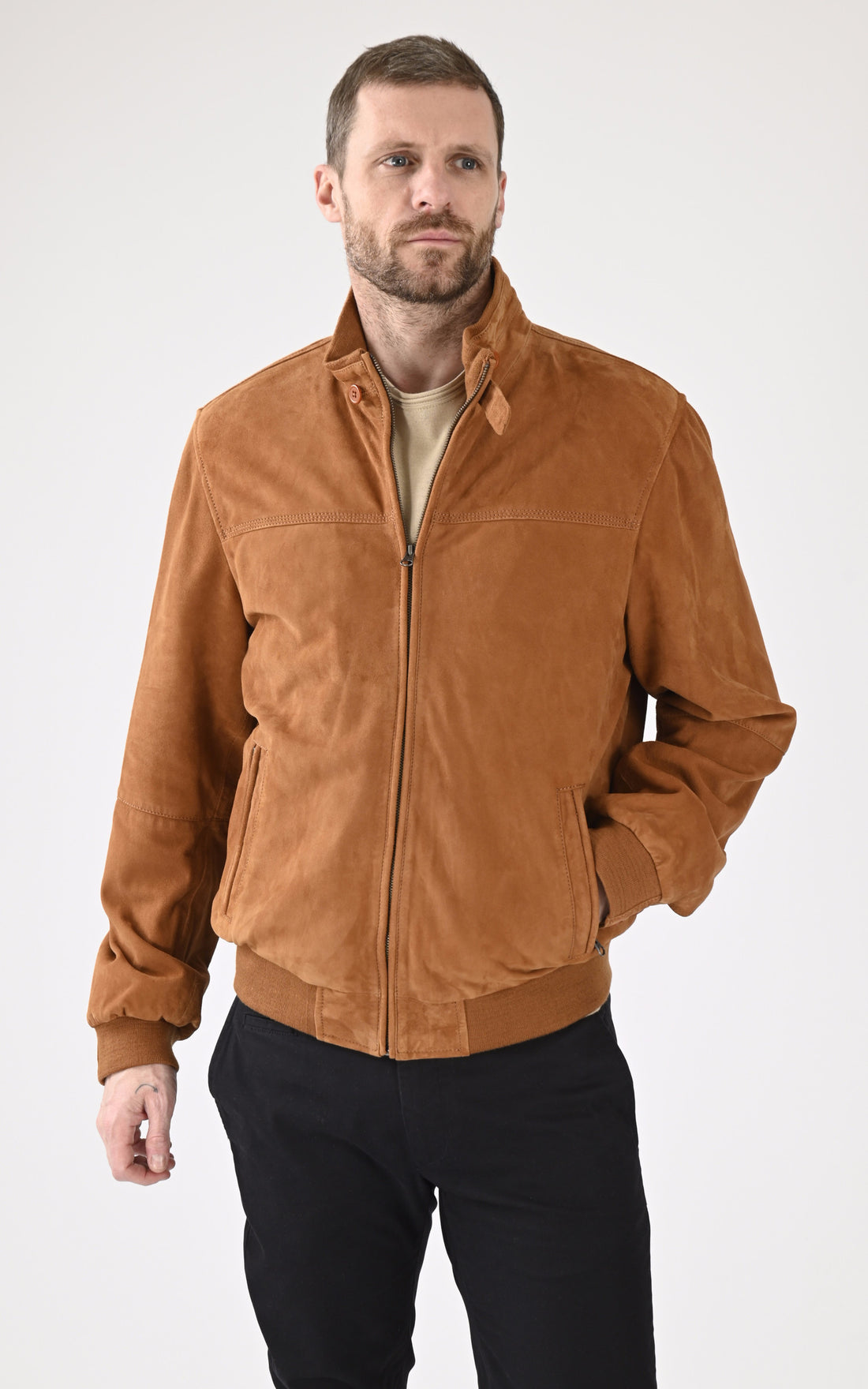 A &quot;3070&quot; Cognac La Canadienne Blouson Homme opened photo