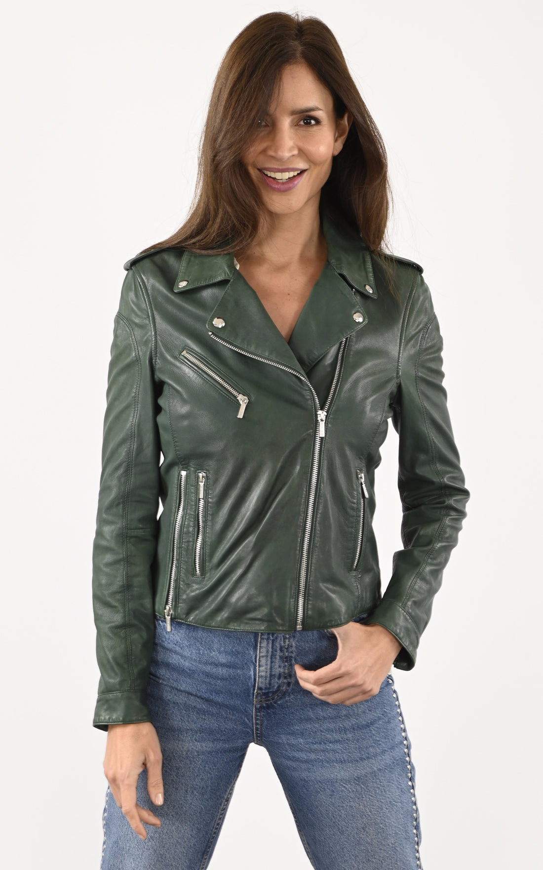 A &quot;PALOMA 101997&quot; Vert Rose Garden Blouson Femme closed photo