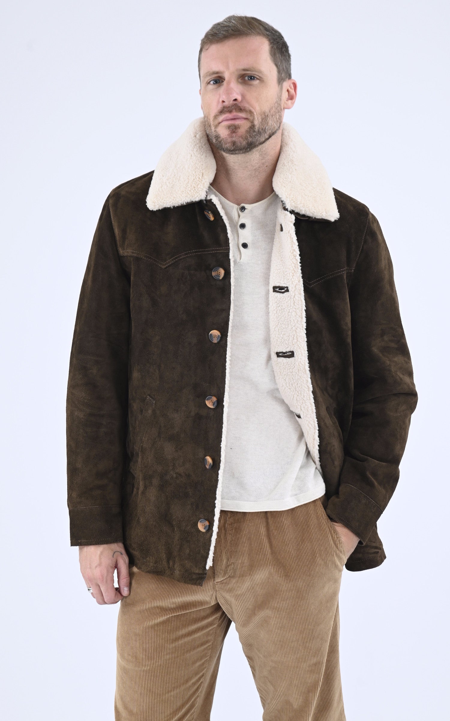 A &quot;CARAVAN 103682&quot; Marron Iron&amp;Resin Veste Homme opened photo