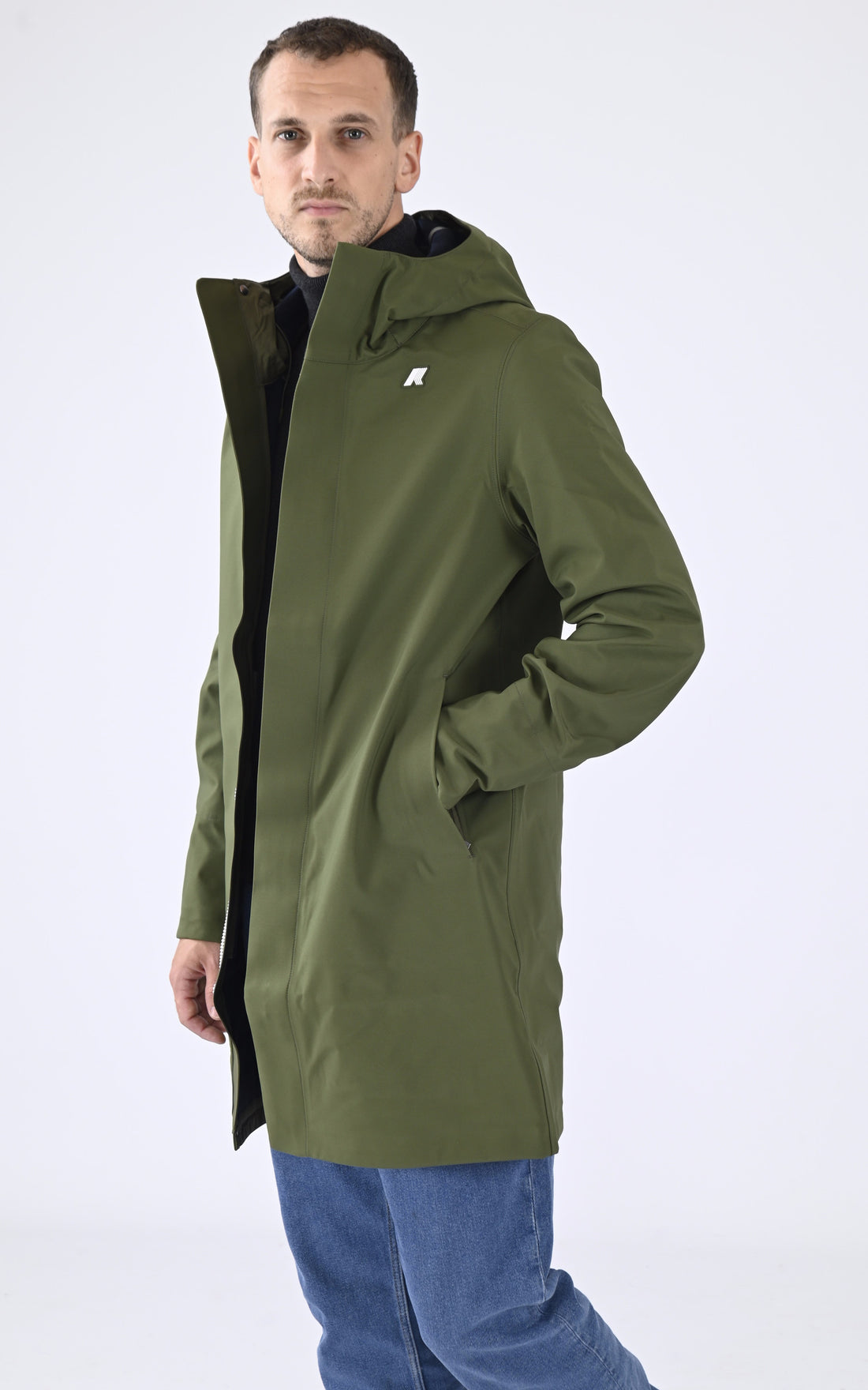 A &quot;THOMAS BONDED K7126WW&quot; Vert K-Way 3/4 Homme opened photo
