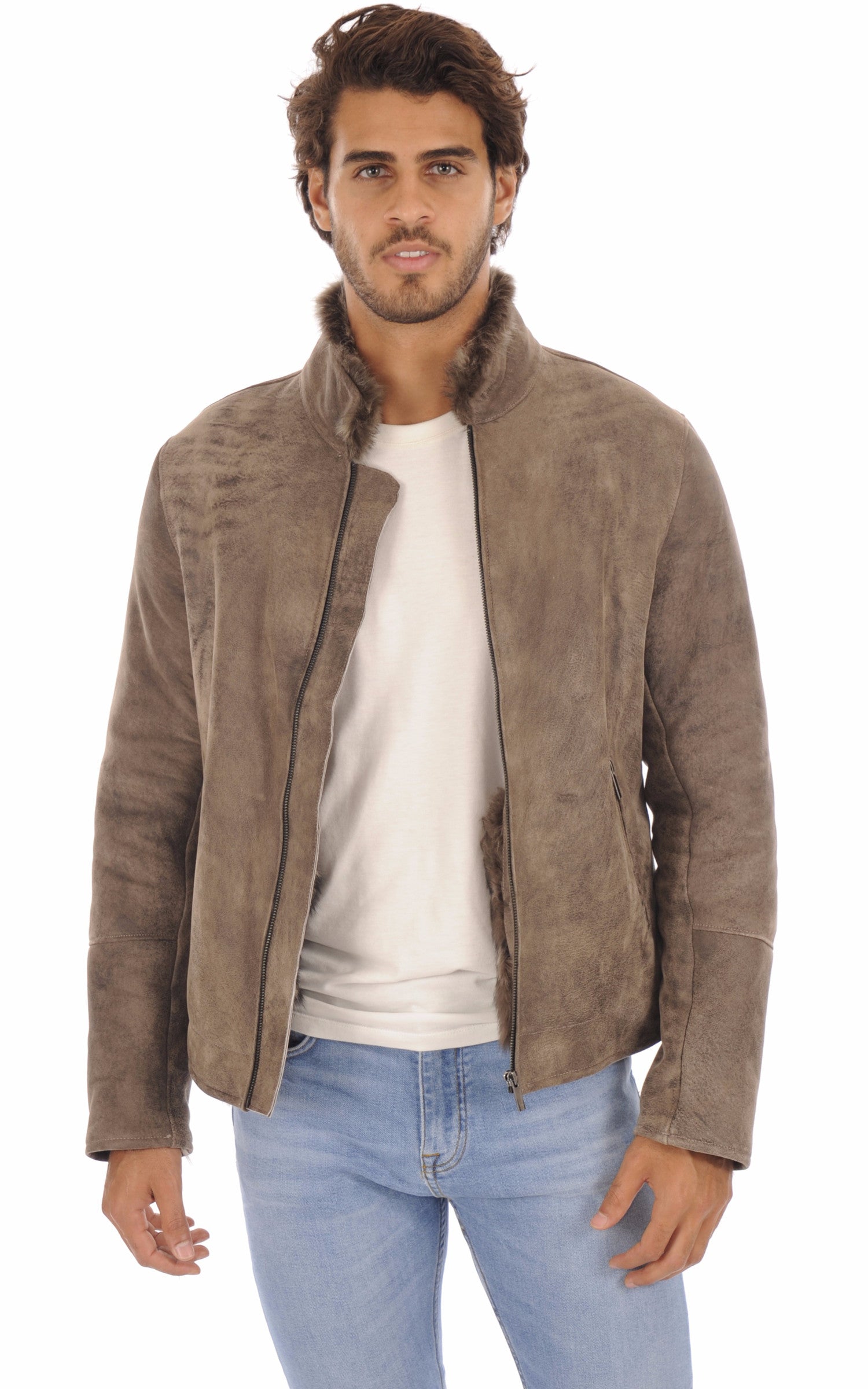A &quot;TRENDY&quot; Taupe La Canadienne Blouson Homme opened photo