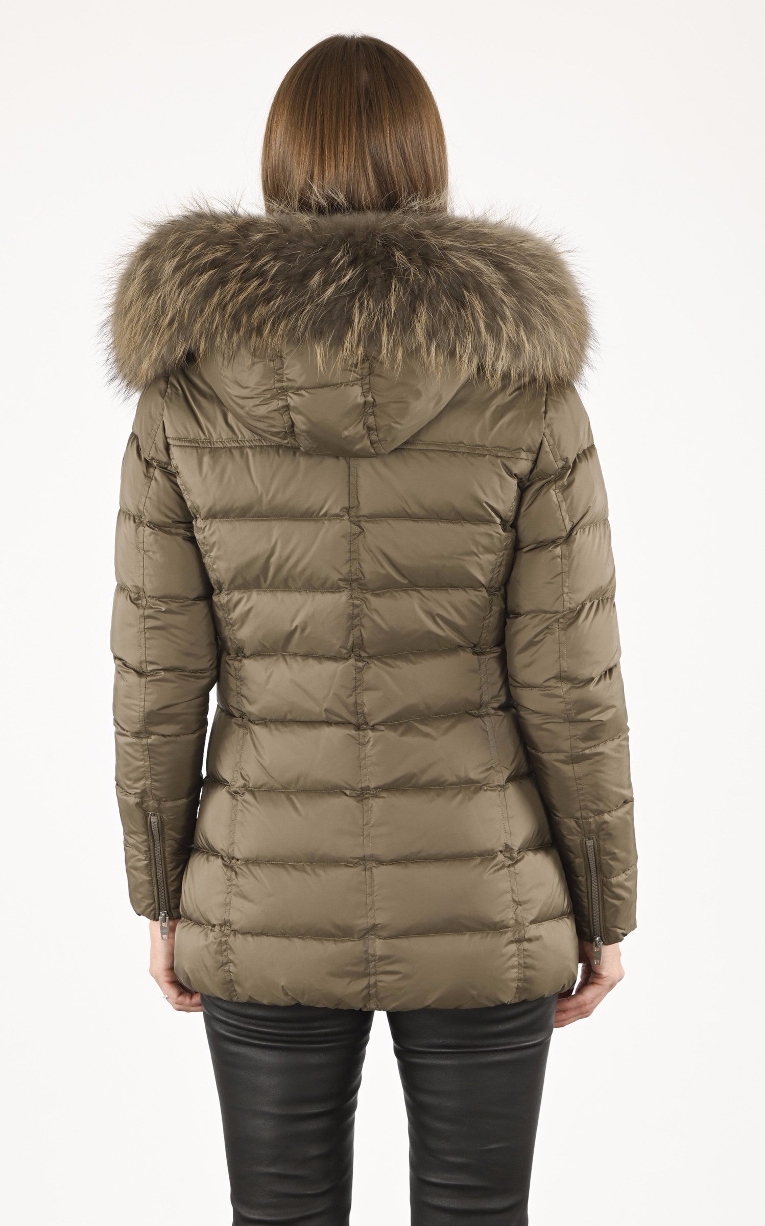 A &quot;JOYCE MID 22589-3021&quot; Kaki Rock and Blue Ves Doudoune Femme back photo 4