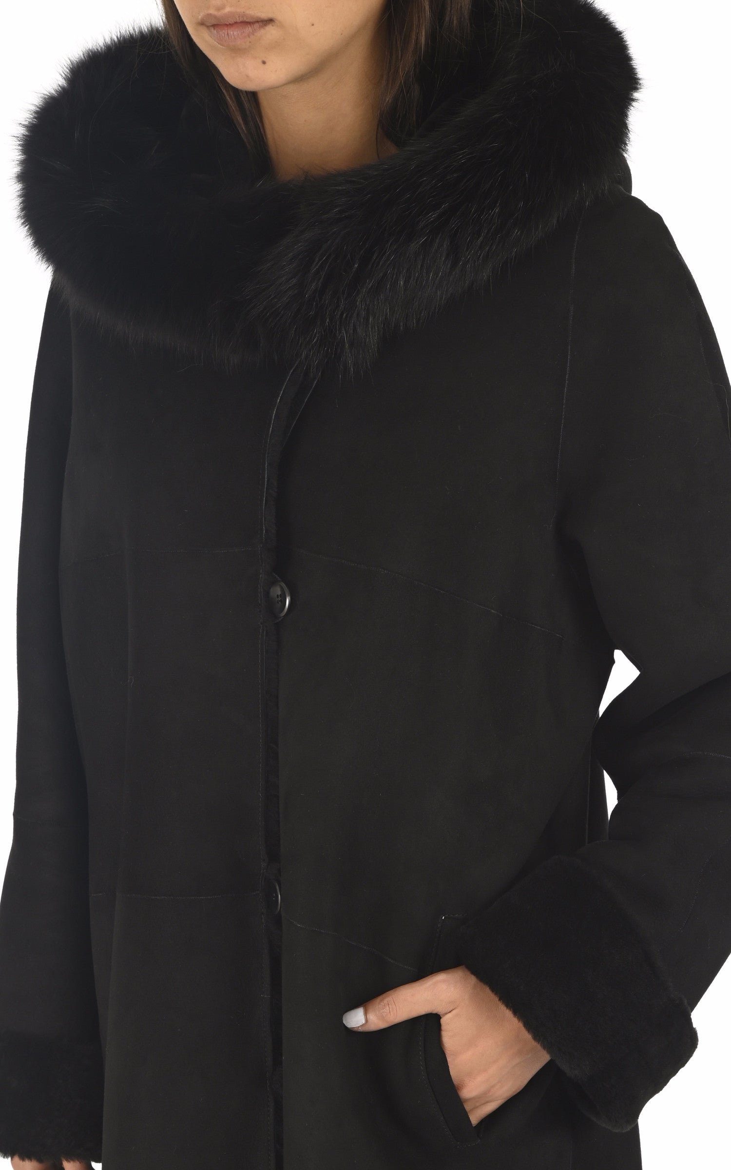 A &quot;AURELIE L84CM&quot; Noir La Canadienne 7/8 Femme details photo 5