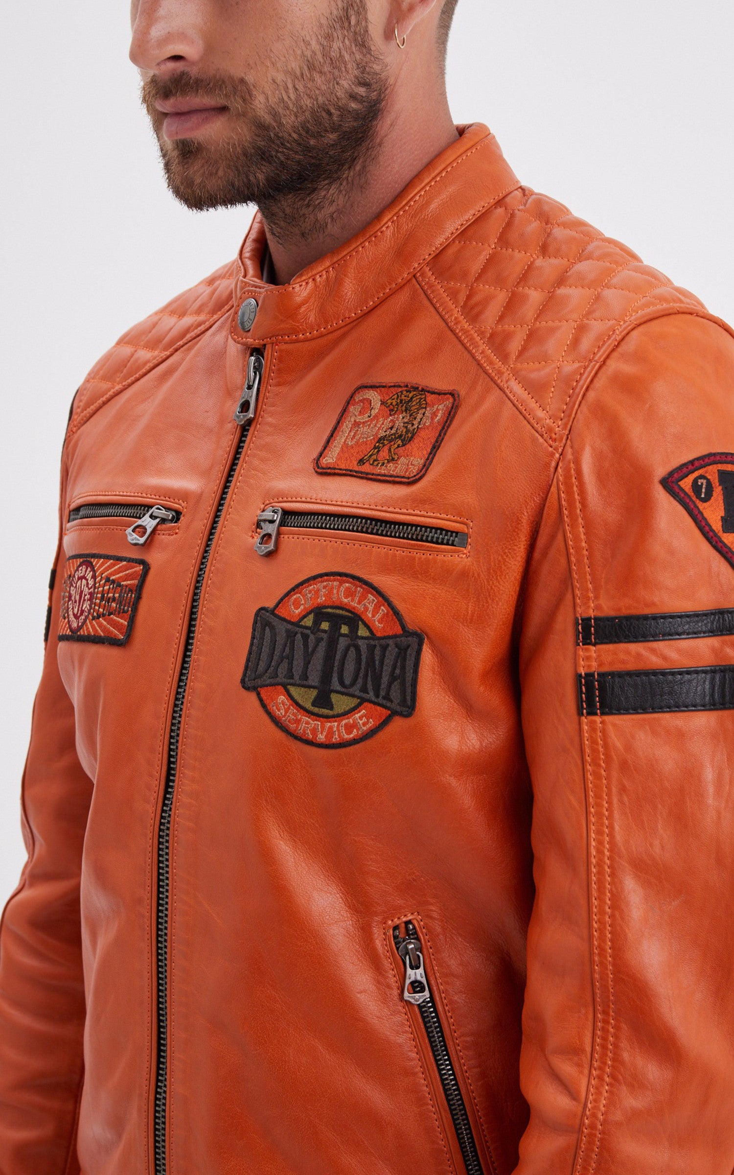 A &quot;WALKOR 102831&quot; Orange Daytona 73 Blouson Homme interior photo
