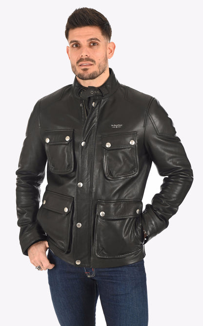 A &quot;RICHMOND 2022013&quot; Noir The Royal Racer Veste Homme opened photo