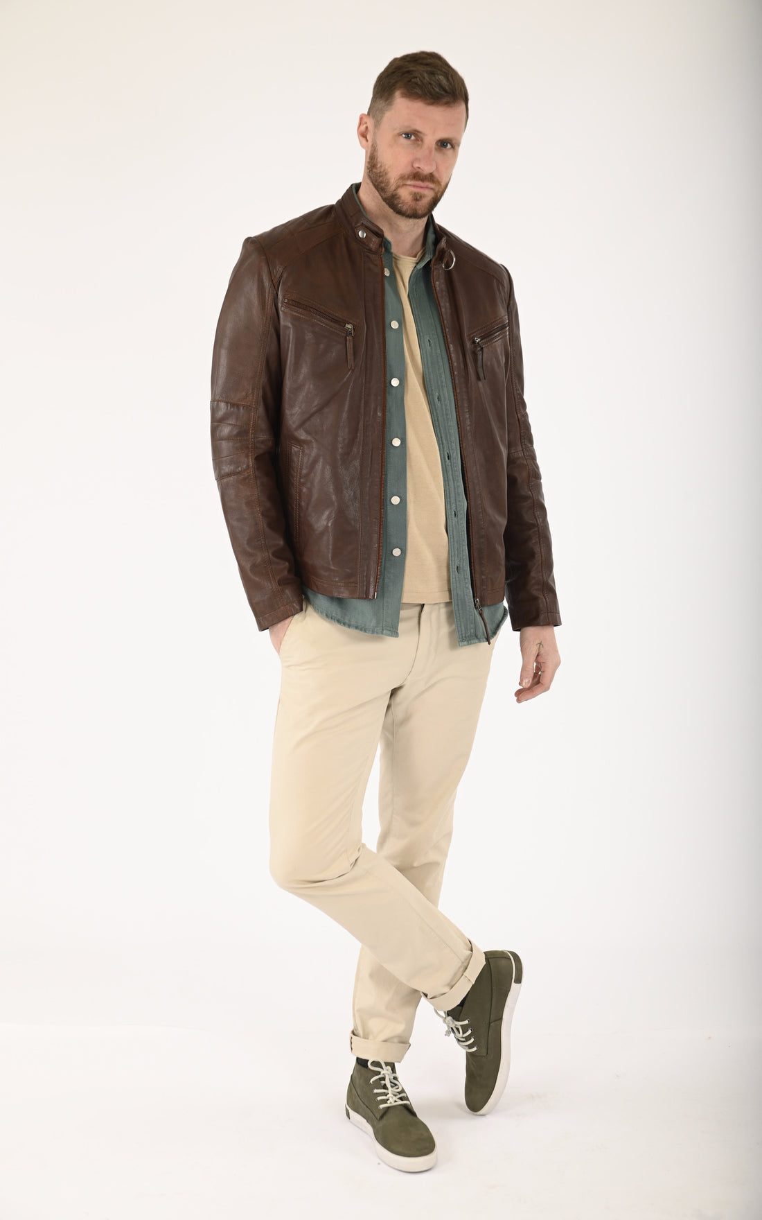 A &quot;BULK&quot; Marron La Canadienne Blouson Homme closed photo