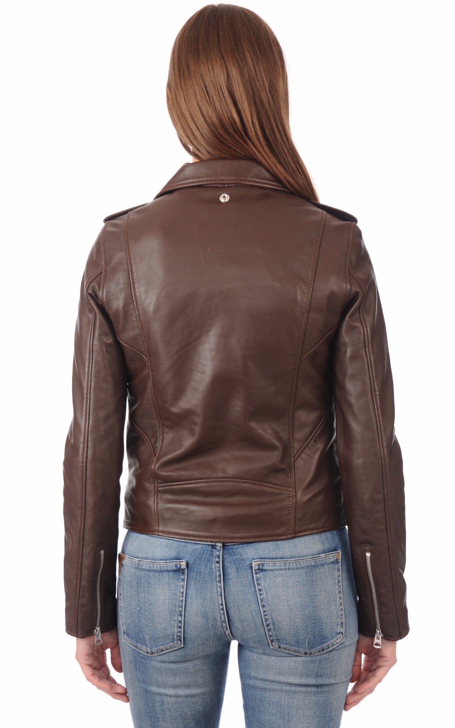 A &quot;LCW1601D&quot; Marron Schott Perfecto Femme back photo 3
