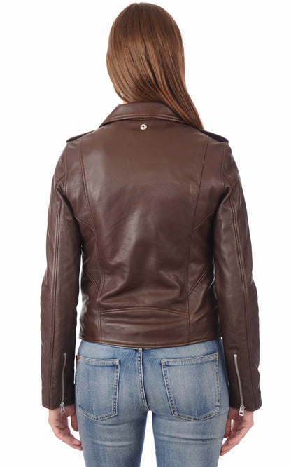 A &quot;LCW1601D&quot; Marron Schott Perfecto Femme back photo