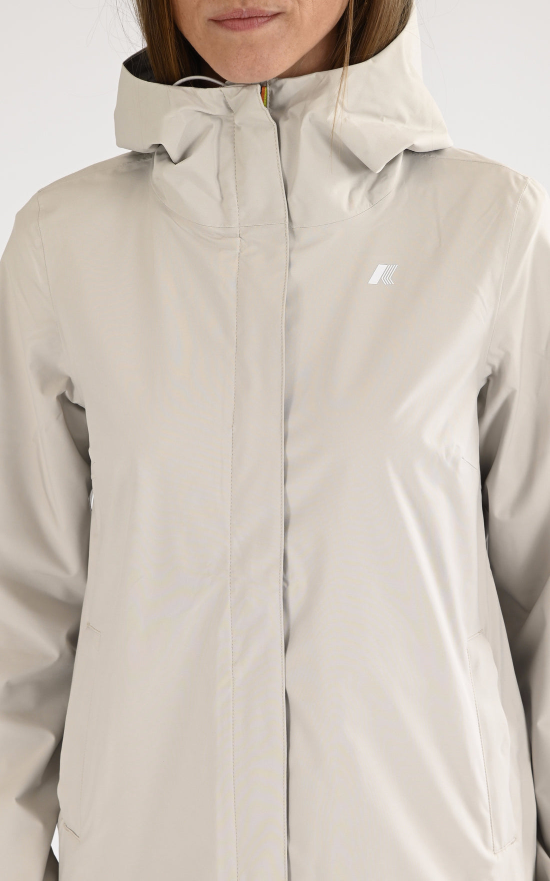 A &quot;MARGUERITE STRE DOT K31382W&quot; Beige K-Way Blouson Femme opened photo