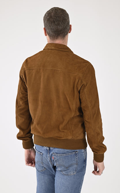 A &quot;LC AVIATOR S&quot; Cognac Schott Pilote Homme back photo