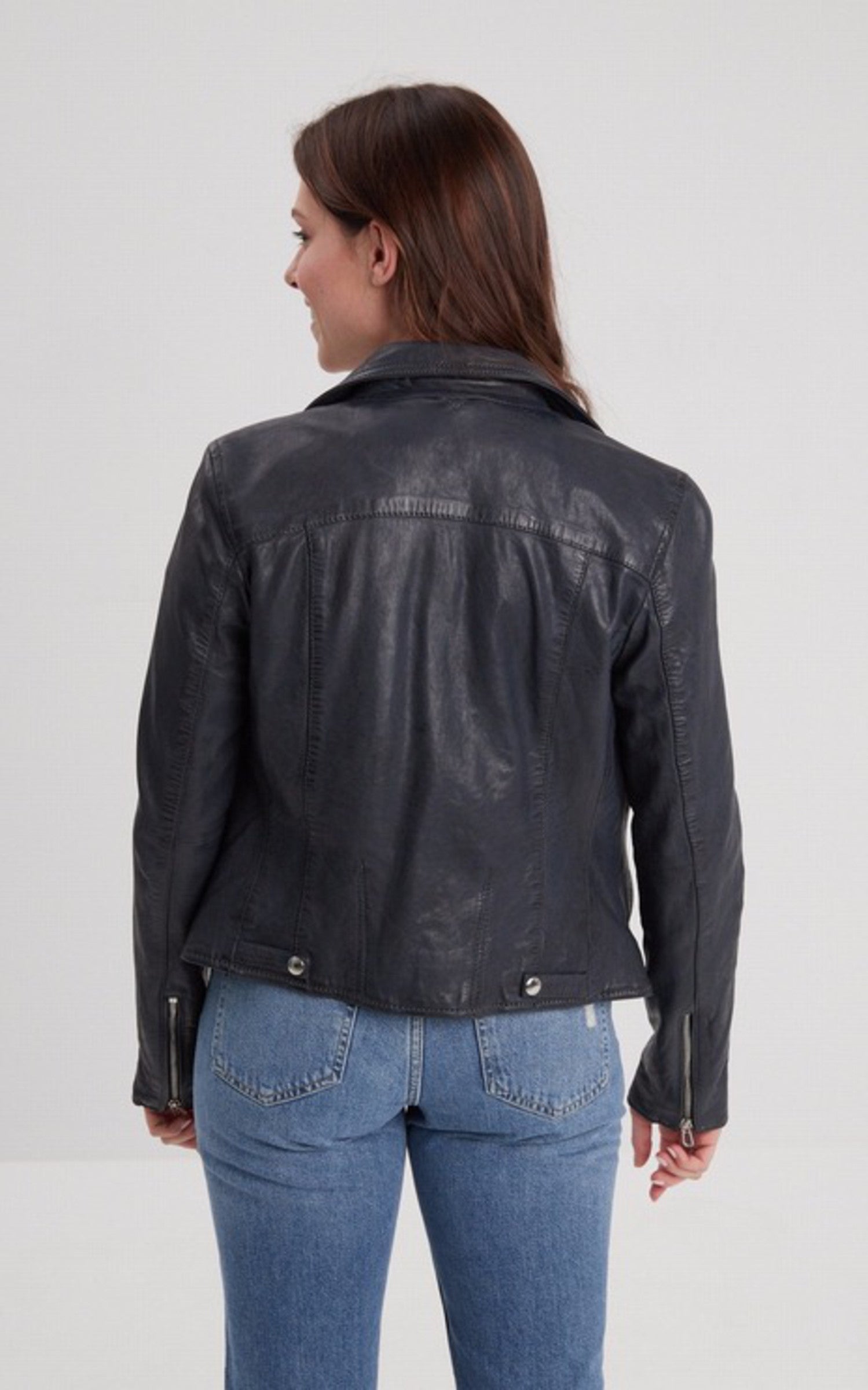 A &quot;OLYMPE 101964&quot; Bleu Marine Rose Garden Blouson Femme back photo 3