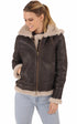 A "BOMBARDIER F" Marron La Canadienne Bombardier Femme opened photo