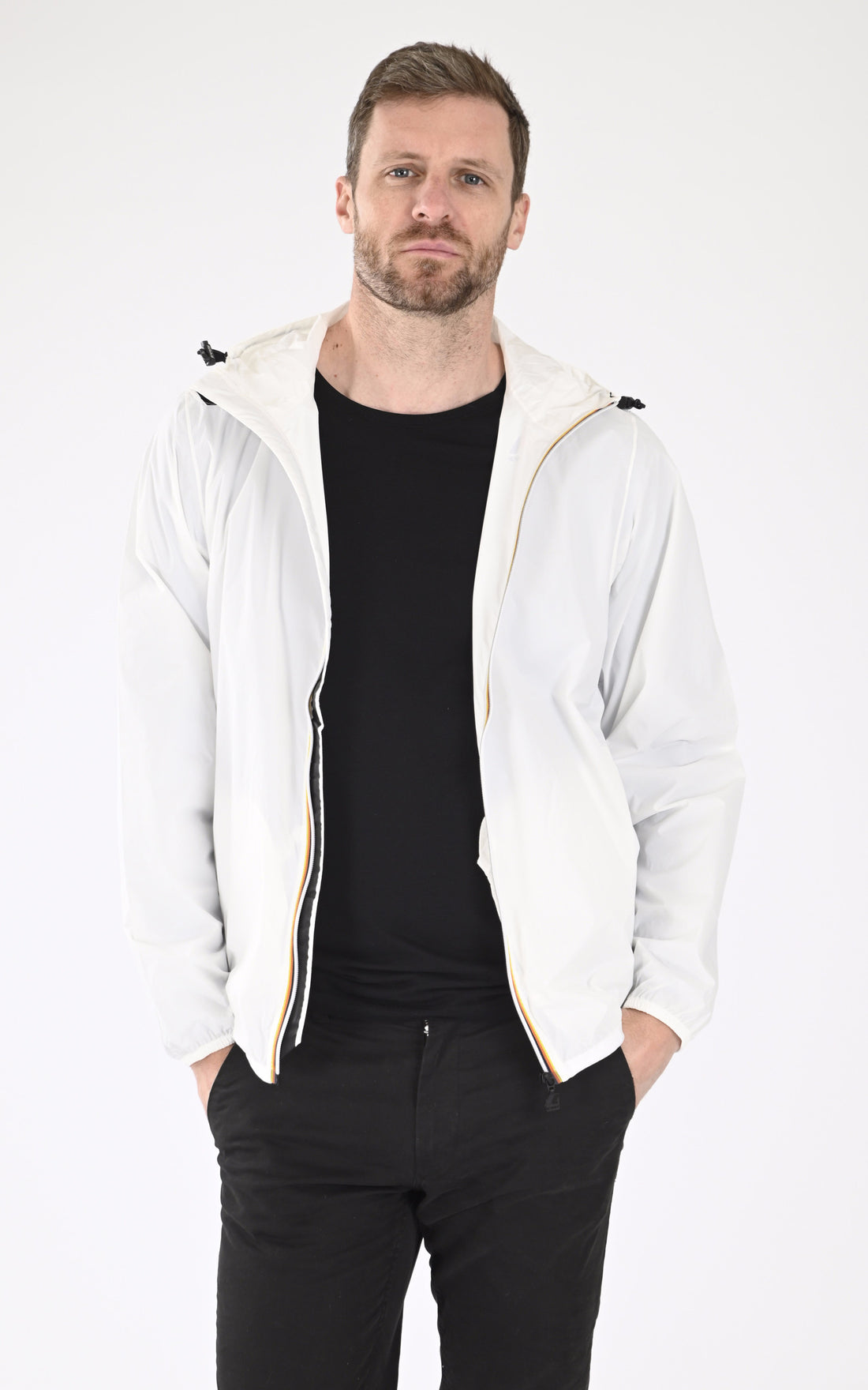 A &quot;CLAUDE K2123ZW&quot; Blanc K-Way Blouson Mixte opened photo
