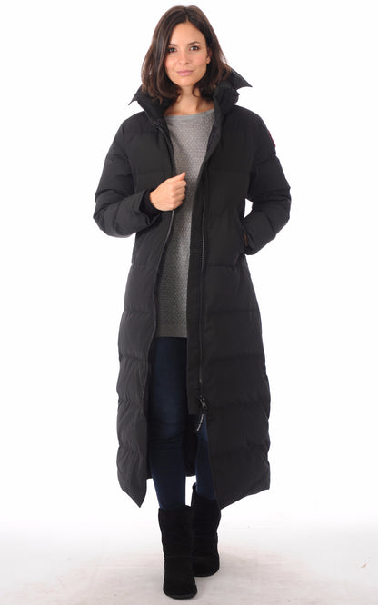 A &quot;MYSTIQUE 3035L&quot; Noir Canada Goose 7/8 Doudoune Femme opened photo
