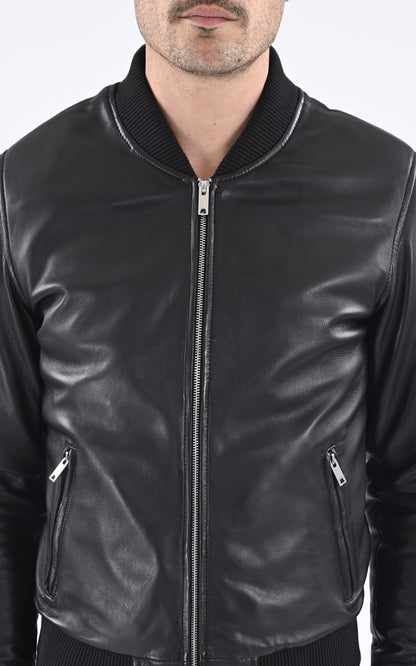A &quot;BONBON&quot; Noir Serge Pariente Blouson Homme details photo