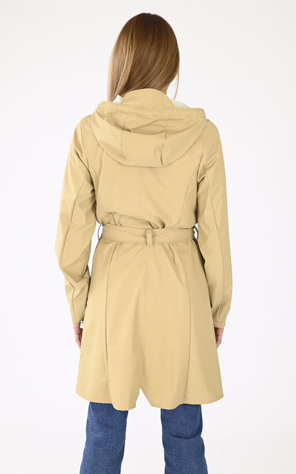A &quot;18130 CURVE JACKET&quot; Beige Rains 3/4 Femme back photo
