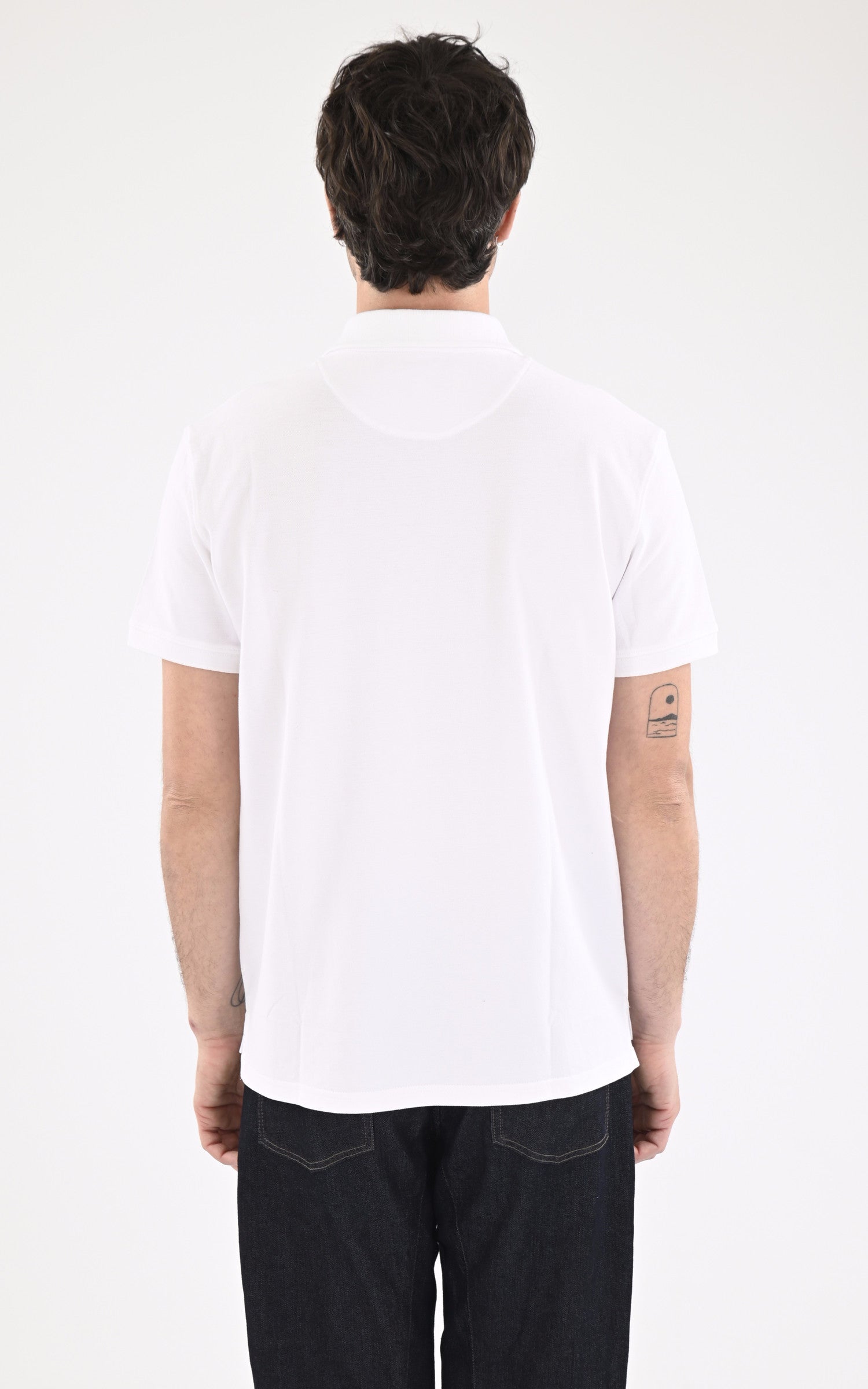 A &quot;GLOBAL&quot; Blanc Marine Nationale Polo Homme back photo 2
