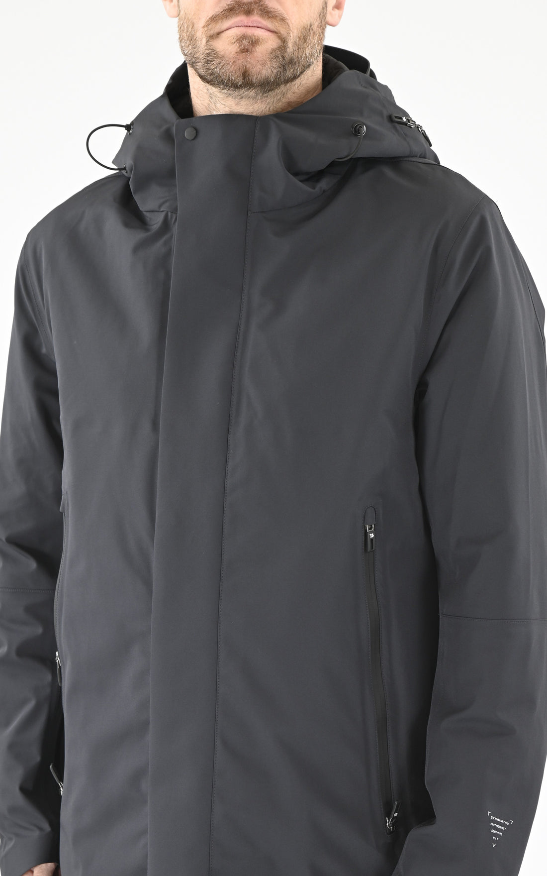A &quot;PLANCK QM481&quot; Gris Foncé Krakatau 3/4 Parka Homme opened photo
