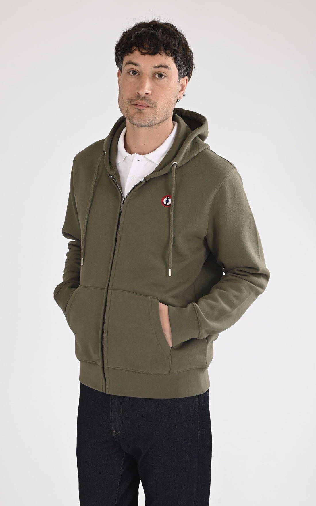 A &quot;BEECHCRAFT 103944&quot; Kaki Marine Nationale Sweat Homme opened photo