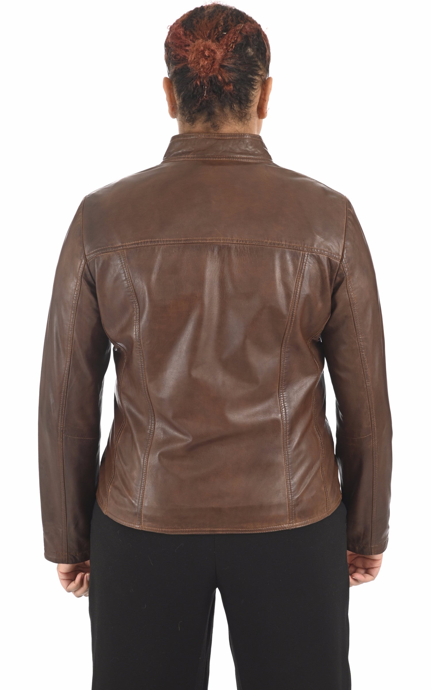 A &quot;PP100&quot; Marron La Canadienne Blouson Femme back photo 4