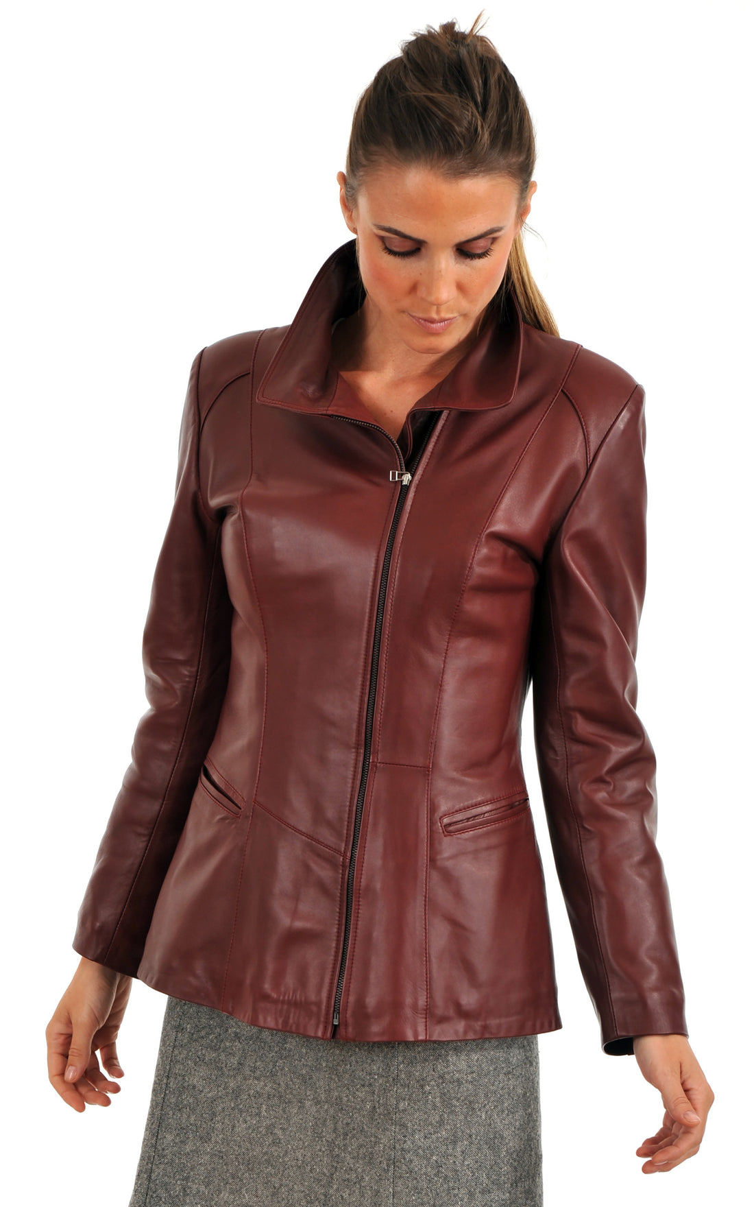 A &quot;MARINA&quot; Rouge La Canadienne Veste Femme opened photo