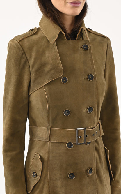 A &quot;MORAINE VEL&quot; Taupe Possery 3/4 Femme details photo