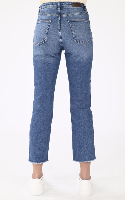 A &quot;SALOME&quot; Bleu Denim Studio Pantalon Femme back photo