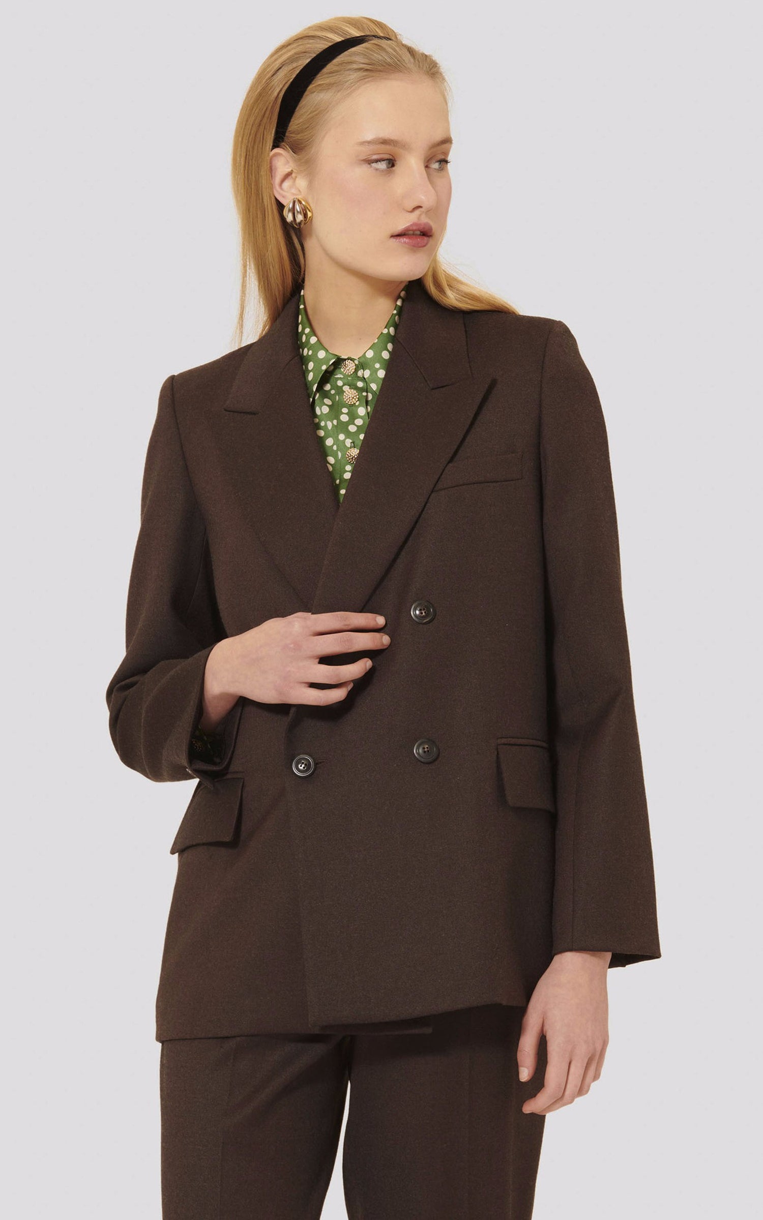 A &quot;VALSON&quot; Marron Tara Jarmon Veste Femme opened photo 1