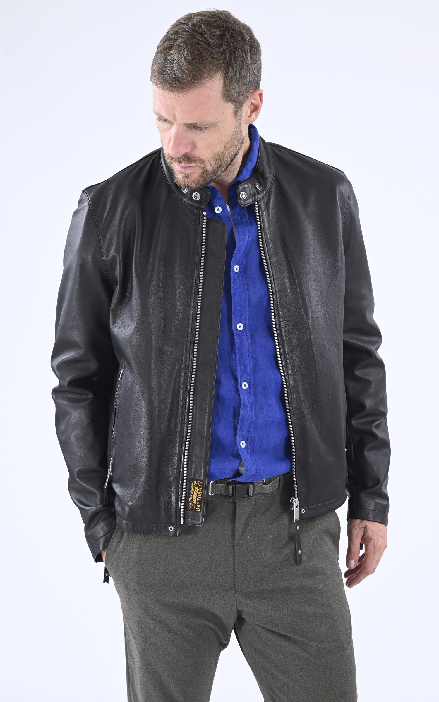 A &quot;RUIDOSO 102719&quot; Noir Daytona 73 Blouson Homme opened photo 1