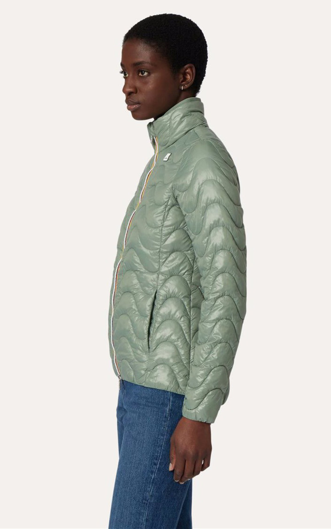 A &quot;VIOLETTE ECO WARM K4112TW&quot; Vert K-Way Blouson Femme opened photo