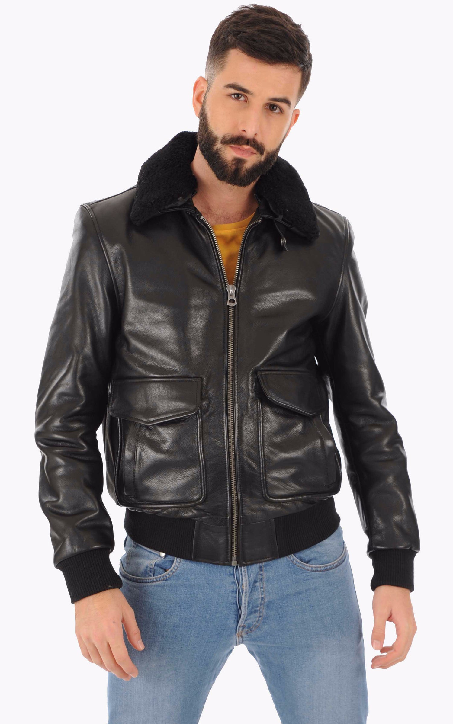 A &quot;PILOT&quot; Noir La Canadienne Pilote Homme opened photo 1