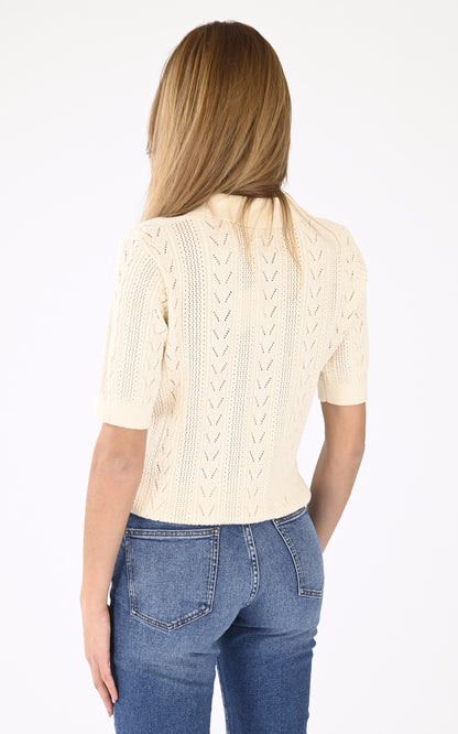 A &quot;PSTAMMYW&quot; Beige Schott Polo Femme back photo