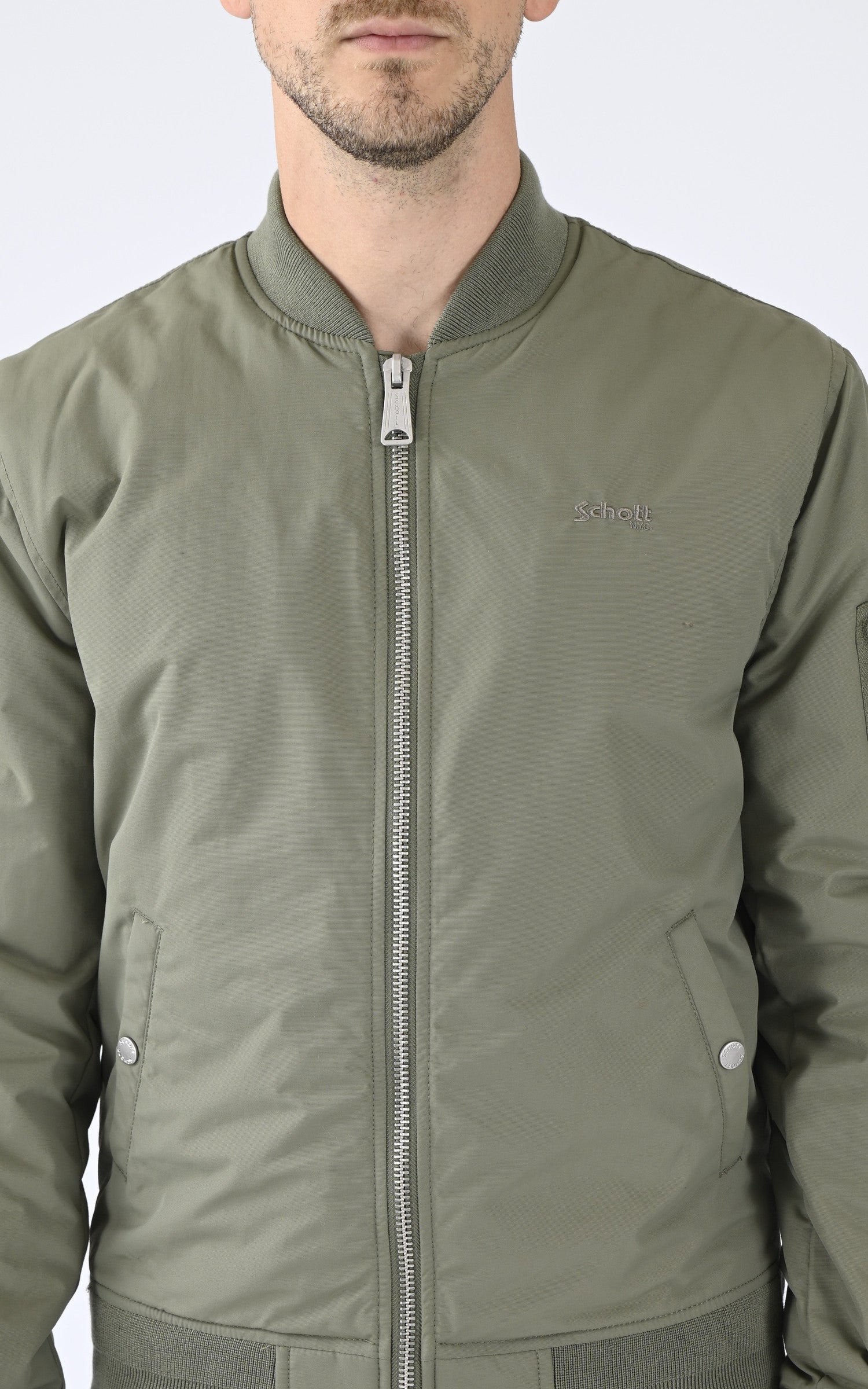A &quot;AIRKRAFT&quot; Kaki Schott Blouson Homme details photo 5