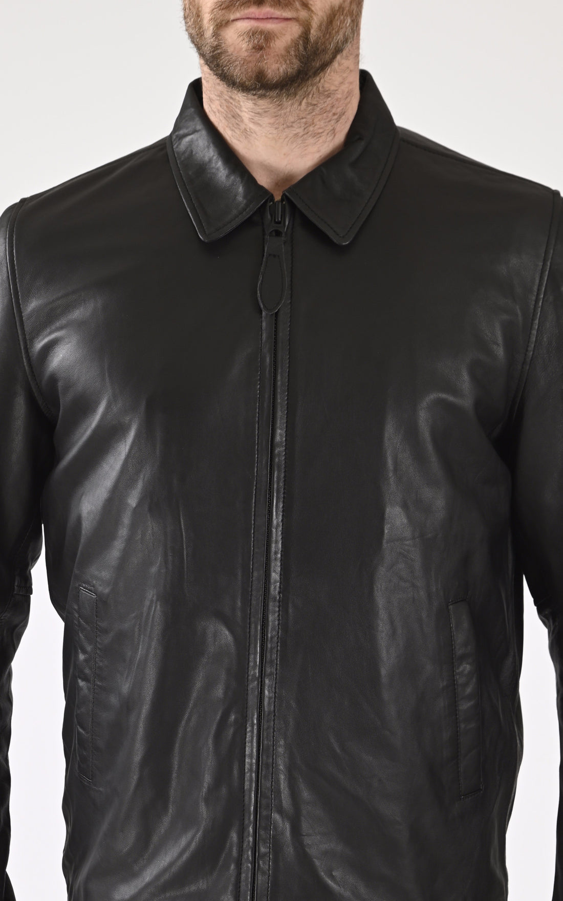 A &quot;LC CLASSIC BLCK&quot; Black Schott Blouson Homme opened photo