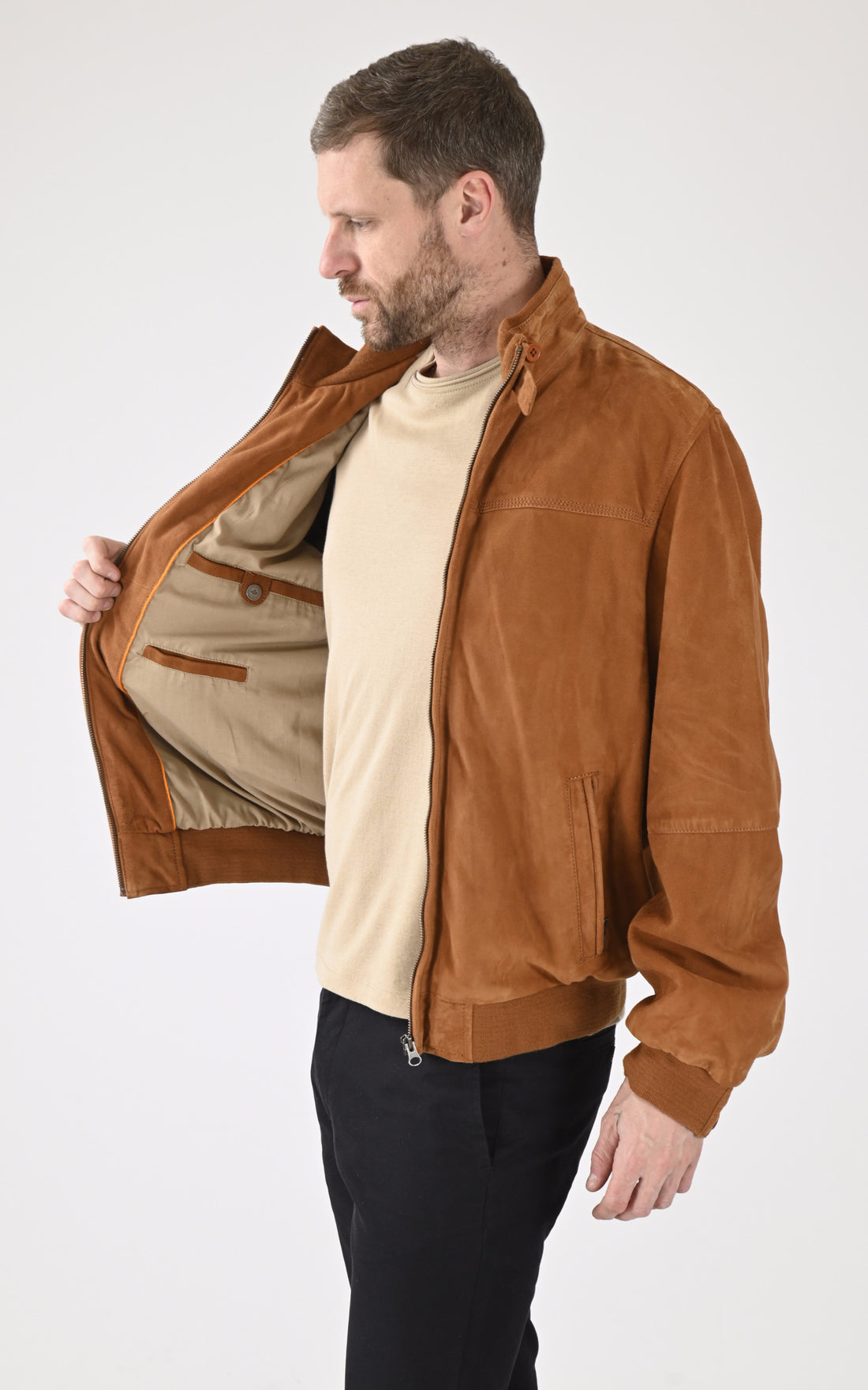 A &quot;3070&quot; Cognac La Canadienne Blouson Homme opened photo