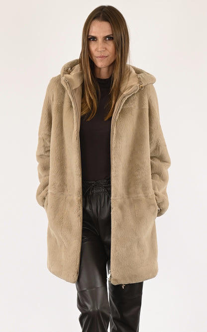 A &quot;23M551-RT&quot; Beige Manzoni 24 Veste Femme opened photo