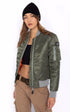 A "AIRFORCEWRS" Vert Schott Blouson Femme closed photo