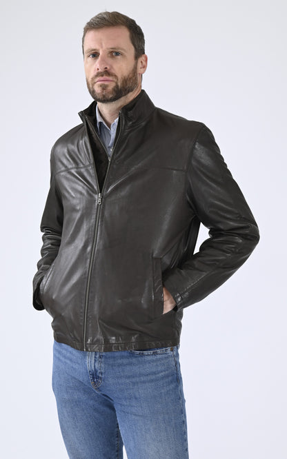 A &quot;ORLANDO 7765&quot; Marron Smarty Blouson Homme opened photo
