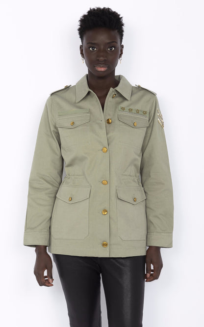 A &quot;JKTBONNIEW&quot; Vert Schott Veste Femme opened photo