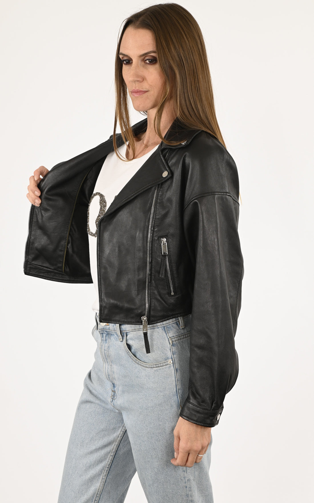 A &quot;IMANE&quot; Noir La Canadienne Perfecto Femme opened photo
