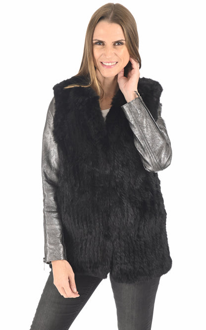 A &quot;GILET 70&quot; Noir La Canadienne Veste Femme closed photo